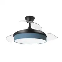Ventilador DC Moda negro/azul LED 91 cm con mando