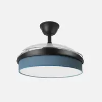 Ventilador DC Moda negro/azul LED 91 cm con mando