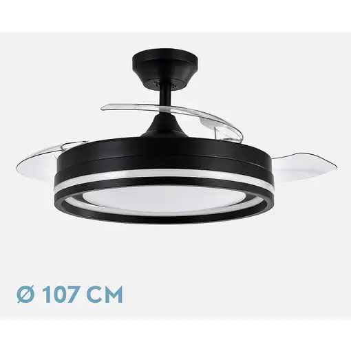 Ventiladores techo Negro FABRILAMP