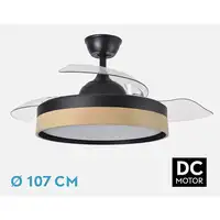 Fabrilamp 207091388 ventilador Haya, Negro