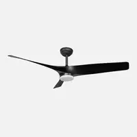 Ventilador DC Niger negro 132cm, LED, 3 aspas, 6 velocidades