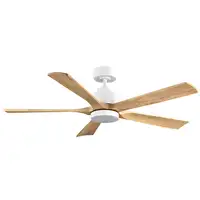 Fabrilamp Cairo ventilador de techo blanco/haya 132 cm, 5 aspas, led, mando Fabrilamp Cairo ventilador de techo blanco/haya 132 cm, 5 aspas, led, mando