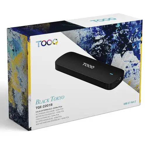 TooQ Caja Externa para SSD M.2 NVMe, Negro