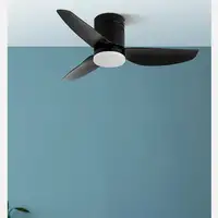 Fabrilamp Borax Ventilador de techo negro led 20W con 3 aspas Fabrilamp Borax Ventilador de techo negro led 20W con 3 aspas