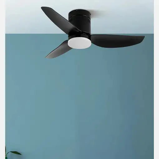 Fabrilamp Borax Ventilador de techo negro led 20W con 3 aspas