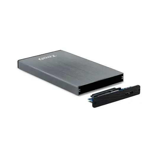 TooQ TQE-2527G caja para disco duro externo Caja de disco duro (HDD) Negro, Gris 2