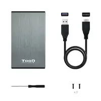 TooQ TQE-2527G caja para disco duro externo Caja de disco duro (HDD) Negro, Gris 2