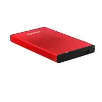 TooQ TQE-2527R caja para disco duro externo Caja de disco duro (HDD) Negro, Rojo 2