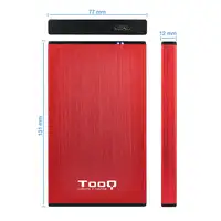 TooQ TQE-2527R caja para disco duro externo Caja de disco duro (HDD) Negro, Rojo 2