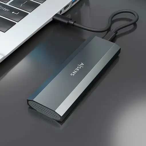AISENS Caja Externa M.2 (NGFF) ASM2-029GR NVMe a USB3.2 Gen2, Gris