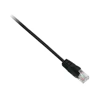 V7 Cable negro Cat6 no blindado (UTP) con conector RJ45 macho a RJ45 macho 2m 6.6f