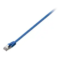 V7 Cable azul Cat6 blindado (STP) con conector RJ45 macho a RJ45 macho 2m 6.6ft