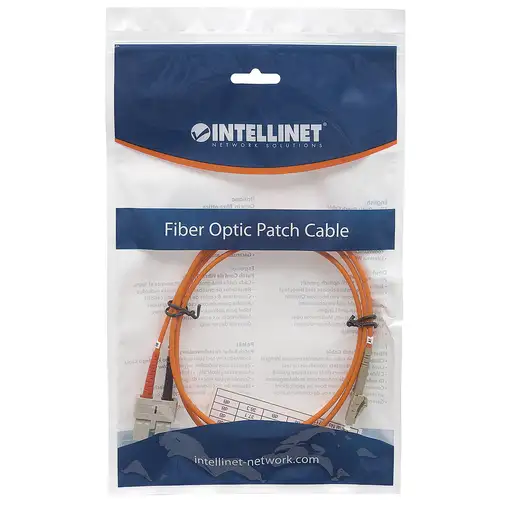 Intellinet 1.0m LC-SC M/M Cable de fibra óptica e InfiniBand 1 m Naranja
