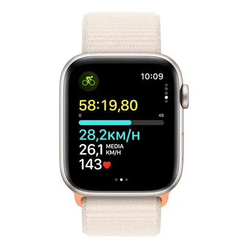 Apple Watch SE OLED 44 mm Digital 368 x 448 Pixeles Pantalla táctil Beige Wifi GPS