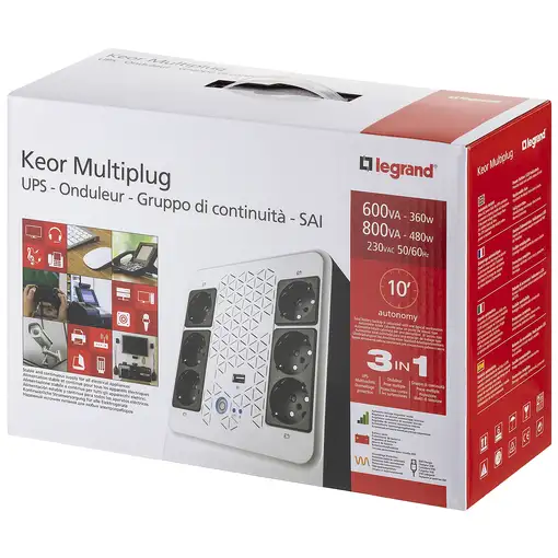 Legrand Keor ASI MULTIPLUG 800 GR sistema de alimentación ininterrumpida (UPS) Lín