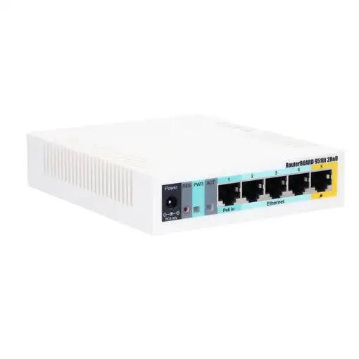 Mikrotik RB951Ui-2HnD Blanco Energía sobre Ethernet (PoE)