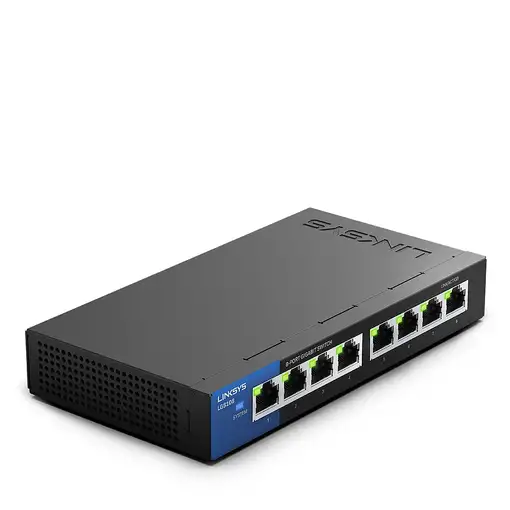 Linksys Switch Gigabit de escritorio para empresas con 8 puertos (LGS108)