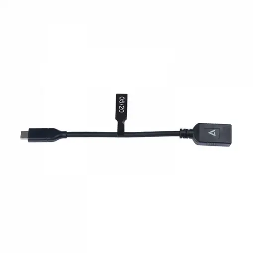 V7 Cable USB negro con conector USB 3.0 A hembra a USB-C macho 0.3m 1ft
