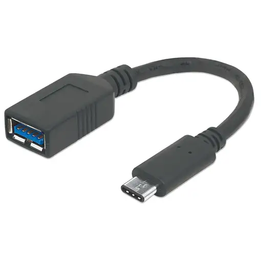 Manhattan 355285 cable USB USB 3.2 Gen 1 (3.1 Gen 1) 0,15 m USB C USB A Negro