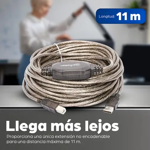 Manhattan Cable de Extensión Activa USB de Alta Velocidad