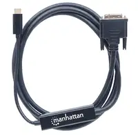 Manhattan 152457 adaptador de cable de vídeo 2 m USB Tipo C DVI Negro