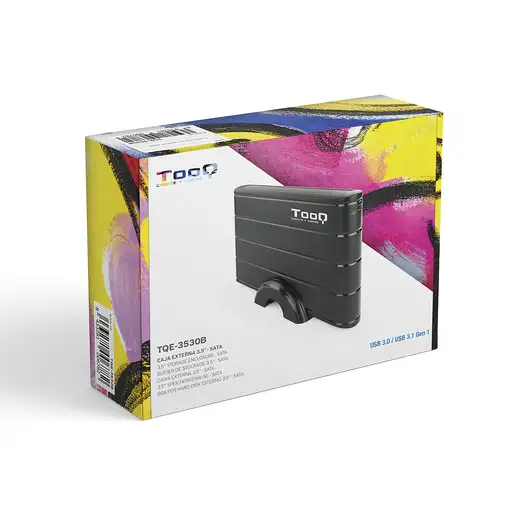 TooQ CAJA HDD 3,5\ SATA A USB 2.0/3.0 NEGRA