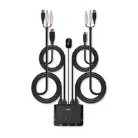 Lindy 42347 interruptor KVM Negro
