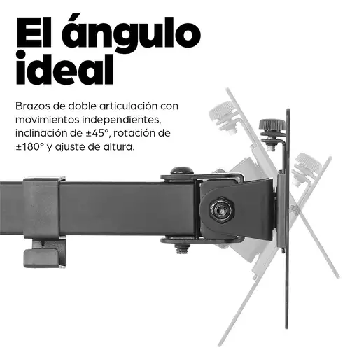 Manhattan Soporte doble de sobremesa para TV/monitores (Articulado), para pantalla