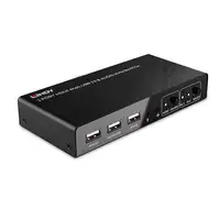 Lindy 32809 interruptor KVM Negro