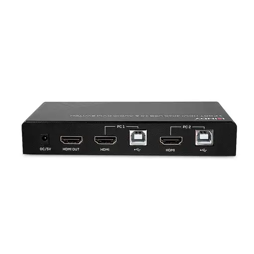 Lindy 32809 interruptor KVM Negro