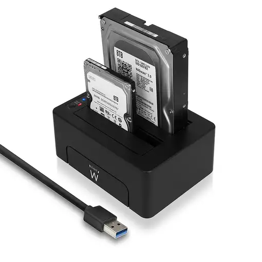 Ewent EW7014 base de conexión para disco duro USB 3.2 Gen 1 (3.1 Gen 1) Type-A Neg