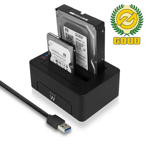 Ewent EW7014 base de conexión para disco duro USB 3.2 Gen 1 (3.1 Gen 1) Type-A Neg