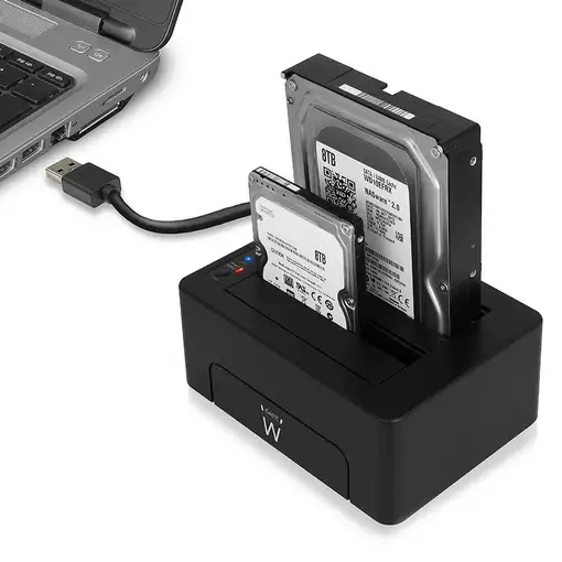 Ewent EW7014 base de conexión para disco duro USB 3.2 Gen 1 (3.1 Gen 1) Type-A Neg