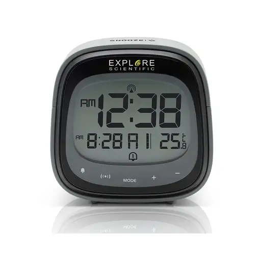 Explore Scientific RDC3006 despertador Reloj despertador digital Negro, Gris