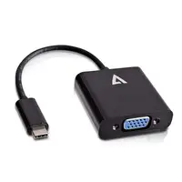 V7 USB-C(m) a VGA(h) adaptator negro