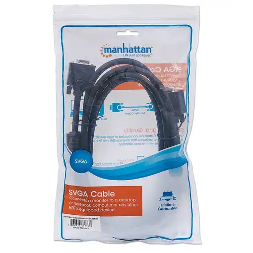 Manhattan 317733 cable VGA 3 m VGA (D-Sub) Negro