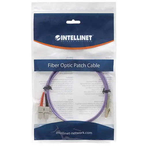Intellinet 751049 Cable de fibra óptica e InfiniBand 1 m LC SC Violeta