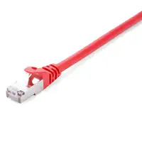 V7 Cable rojo Cat6 blindado (STP) con conector RJ45 macho a RJ45 macho 10m 32.8ft