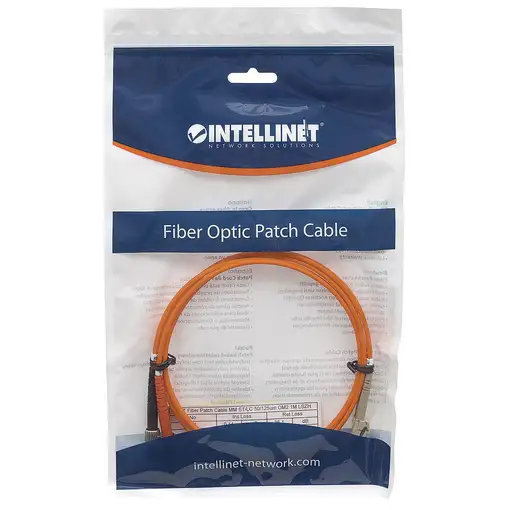 Intellinet 1.0m LC-ST M/M Cable de fibra óptica e InfiniBand 1 m Naranja