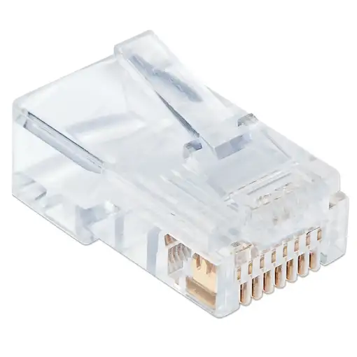Intellinet PLUG RJ45 CAT5E SOLIDO UTP BOTE 100 PZAS ORO 50-MICRAS PRO