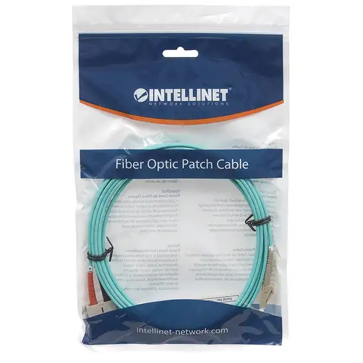 Intellinet 750158 Cable de fibra óptica e InfiniBand 2 m LC SC Color aguamarina