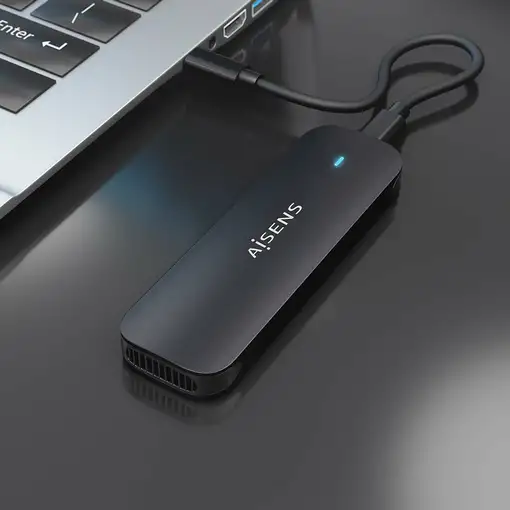 AISENS Caja Externa M.2 (NGFF) ASM2-024B NVMe a USB3.2 Gen2, Negra
