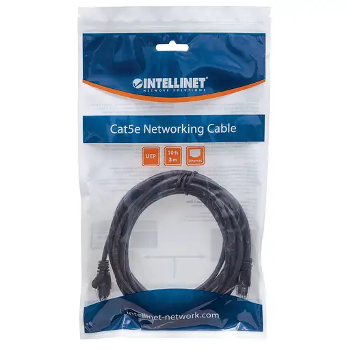 Intellinet 15m Cat6 cable de red Negro U/UTP (UTP)