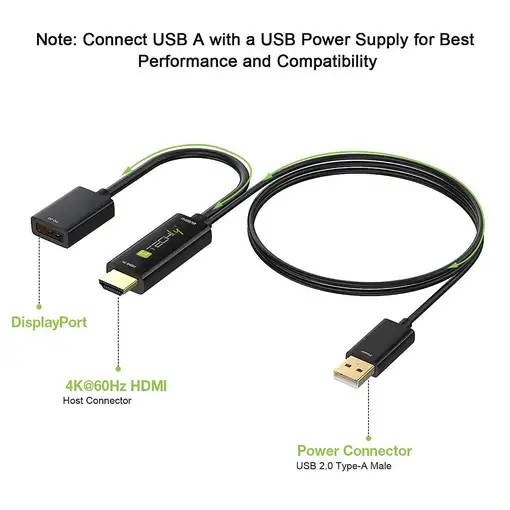 Techly ICOC HDMI-DP12A60 adaptador de cable de vídeo HDMI tipo A (Estándar) Displa