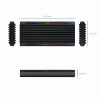TooQ Shinobi Caja externa para unidad de estado sólido (SSD) Negro M.2
