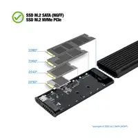 TooQ Shinobi Caja externa para unidad de estado sólido (SSD) Negro M.2