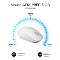 Ratón Curve Ergo Dual Mouse Batería Blanco