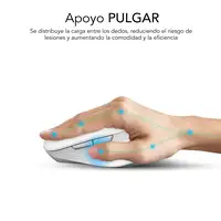 Ratón Curve Ergo Dual Mouse Batería Blanco
