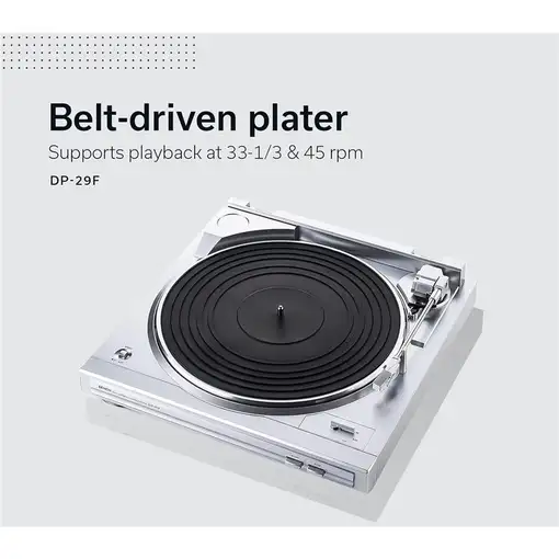 Denon DP 29 F Tocadiscos de tracción por correa Negro