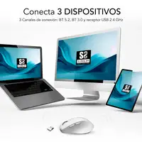 Ratón Comfort Ergo Dual Mouse Batería Blanco